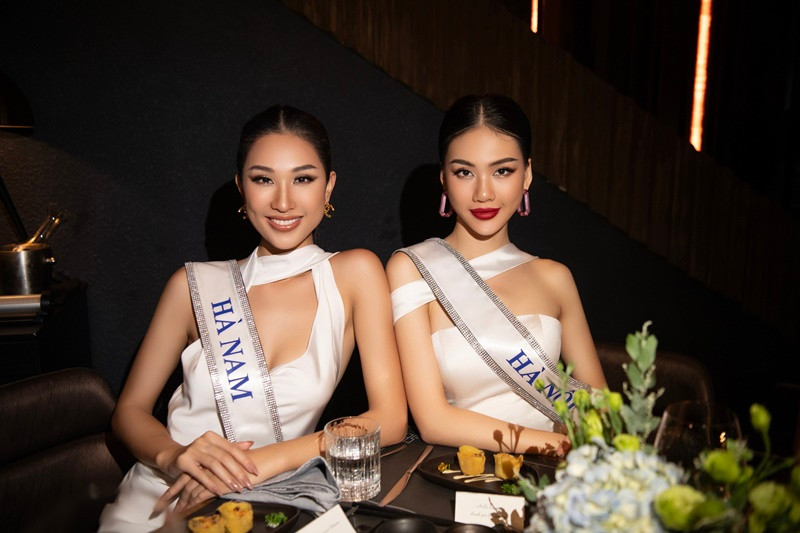 Quỳnh Hoa đọ sắc cùng Phạm Anh Thư ở Miss Universe Vietnam 2023. Ảnh: Miss Universe Vietnam.