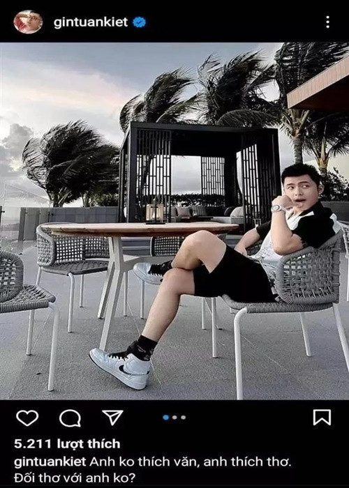 Gin Tuấn Kiệt bị soi thả thính Puka bằng cách nhắc đến tên thật của nữ diễn viên là Cẩm Thơ. Nam diễn viên còn chỉ theo dõi một mình Puka trên trang cá nhân Instagram. Ảnh: Hoa Học Trò.