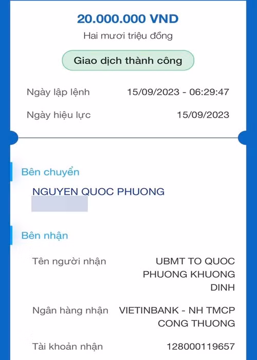 Nhật Tinh Anh cũng chung tay giúp đỡ các nạn nhân của vụ cháy. Ảnh: FBNV.