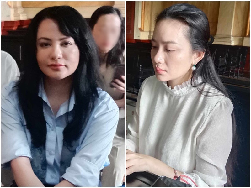 Mới đây, Ngọc Thúy - Phan Như Thảo chạm mặt tại tòa. Phan Như Thảo (phải) tham dự phiên xử thay ông xã Đức An còn Ngọc Thúy - vợ cũ Đức An là bị đơn trong vụ kiện tranh chấp. Ảnh: Vietnamnet.