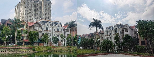 Thế nhưng, ghi nhận thực tế tại khu đô thị này đang xuất hiện một số công trình biệt thự có nhiều dấu hiệu vi phạm trật tự xây dựng, không đúng theo mẫu đã được duyệt thiết kế so với trước đó. 