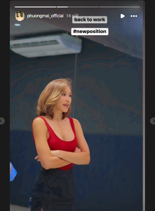 Phương Mai khoe vai trò hướng dẫn catwalk cho các thí sinh Hoa hậu Việt Nam 2024. Ảnh: FB Phương Mai.