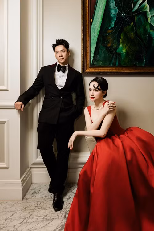 Những khoảnh khắc sánh đôi của Hương Giang và Phú Cường thu hút sự quan tâm của nhiều khán giả. Ảnh: FB Hương Giang.