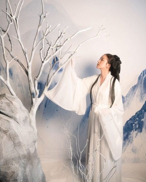 Cũng hóa thân Tiểu Long Nữ, Salim được nhiều người khen ngợi về nhan sắc lẫn thần thái. Ảnh: Tiền Phong.