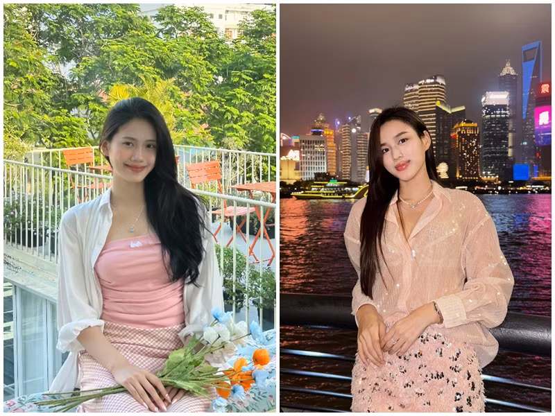 "Tôi sẽ thể hiện bản thân hết mức. Lúc đó, người ta sẽ không còn nhắc tôi như một cô gái giống Đỗ Thị Hà. Tôi có cá tính riêng, từ đó thuyết phục mọi người hơn", Diệu Huyền chia sẻ thêm. Ảnh: FB Đỗ Thị Hà, Diệu Huyền.