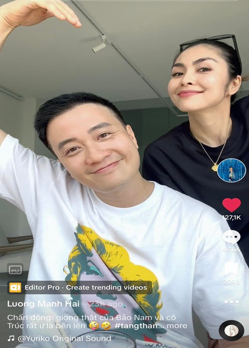 Mỗi lần hội ngộ, Lương Mạnh Hải và Tăng Thanh Hà lại gây chú ý. Ảnh: FB Lương Mạnh Hải.