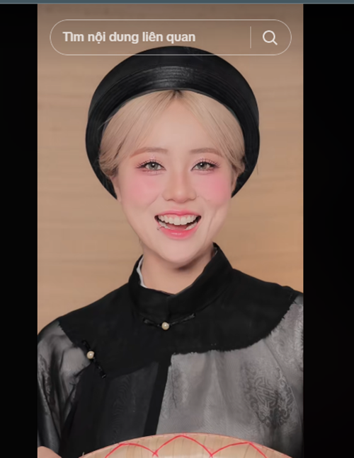 Tạo hình của MisThy trong vai liền anh. Ảnh: TikTok MisThy.