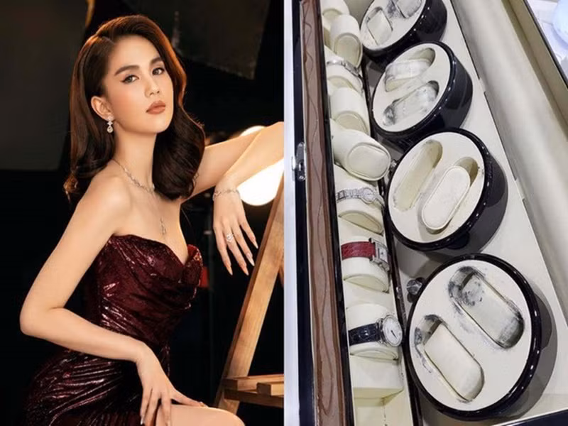 Tháng 3/2021, Ngọc Trinh bị mất cắp tài sản 10 tỷ. Theo nguồn tin của Znews, nữ người mẫu trình báo mất bộ sưu tập đồng hồ gồm 15 chiếc tại căn nhà ở phường Phú Hữu, thành phố Thủ Đức, TP HCM. Ảnh: Phụ Nữ Việt Nam.