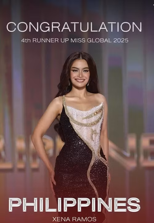 Trước khi đoạt á hậu 4 Miss Global 2025, Xena Ramos - đại diện Philippines chưa có danh hiệu nhan sắc ở quê nhà.
