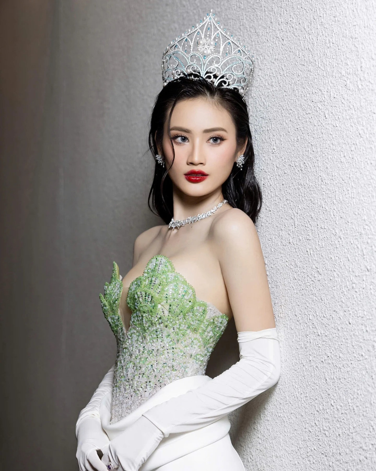 Ý Nhi đang tích cực tập luyện thi Miss World 2025 diễn ra tại Ấn Độ. Ảnh: Instagram Ý Nhi.