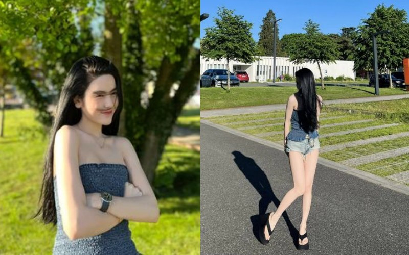 Cô nàng sở hữu vóc dáng đẹp, phong cách thời trang ấn tượng.