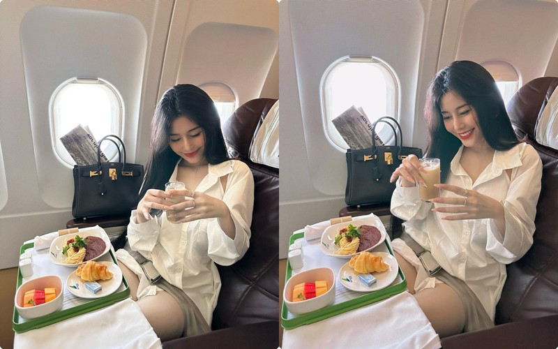 Phong cách thời trang của Võ Ngọc Trân vẫn thiên về hình ảnh tiểu thư, nữ tính kết hợp với những chi tiết tôn dáng trên trang phục.