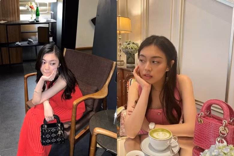 Tấm ảnh nào của cô nàng cũng ghi dấu bởi những món đồ hiệu đắt giá đặt kề bên. Ảnh: IGNV