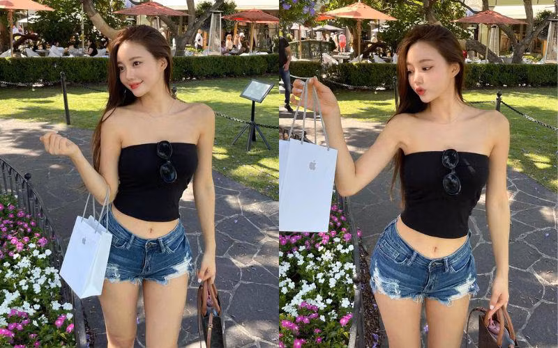 Cô thường xuyên chia sẻ những khoảnh khắc check in ở nhiều địa điểm du lịch tại nhiều quốc gia khác nhau như Mỹ, Pháp, Ý, Thụy Sĩ,...