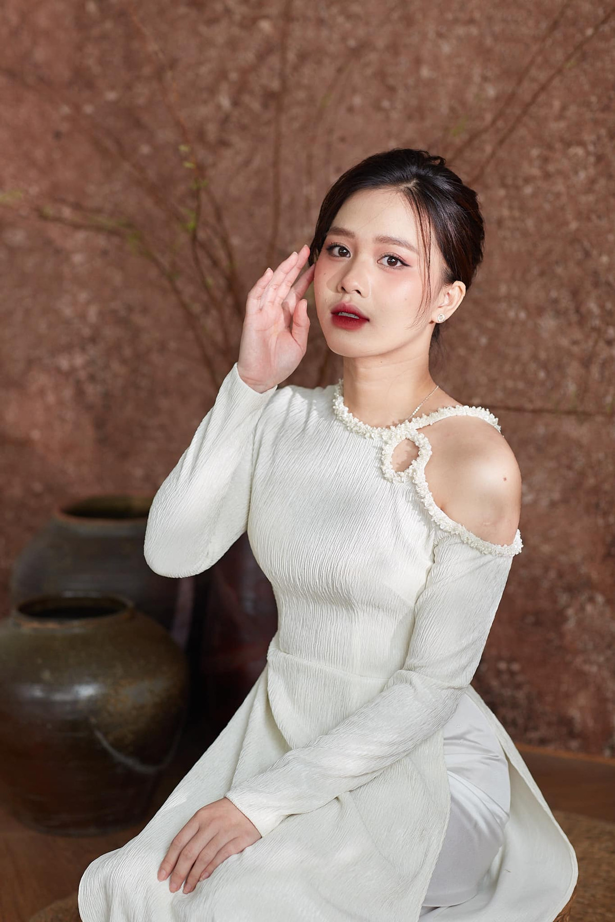 Hoa Mỹ cũng thường xuyên xuất hiện trên khán đài để cỗ vũ Mạnh Dũng thi đấu. Ảnh: FBNV, TikTok