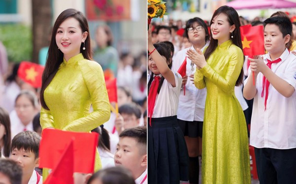 Nữ giáo viên được nhiều người khen có vẻ đẹp thanh lịch, dịu dàng. Không ít cư dân mạng dành tặng cô biệt danh "cô giáo hot girl", "hoa hậu giáo viên"...