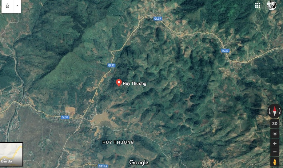 Địa điểm nơi thanh niên nghi ngáo đá trèo lên cột điện cao thế. Ảnh chụp google maps