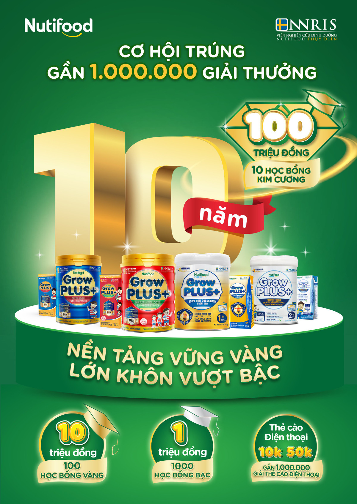 Danh dau chang duong 10 nam, Nutifood GrowPLUS+ tri an khach hang