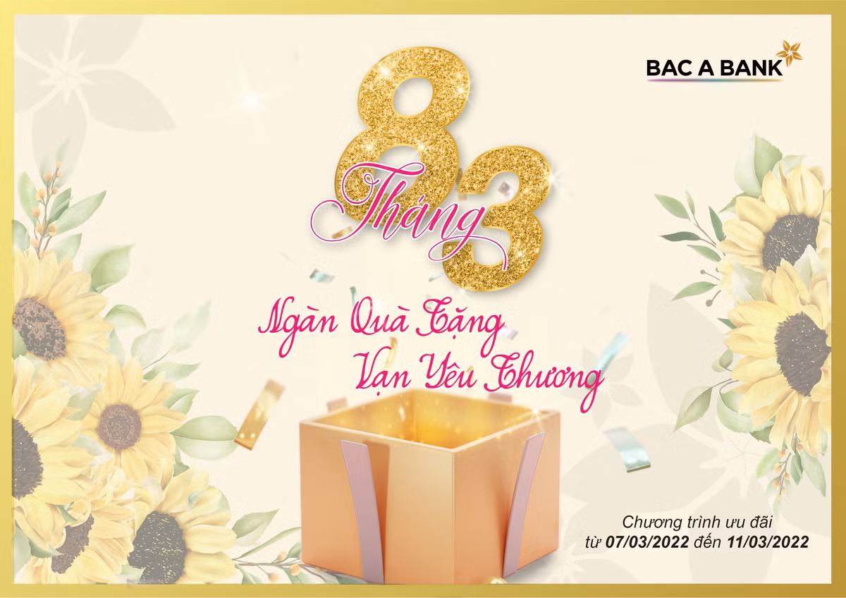 BAC A BANK gui ngan yeu thuong tang nguoi xay to am nhan dip 8/3