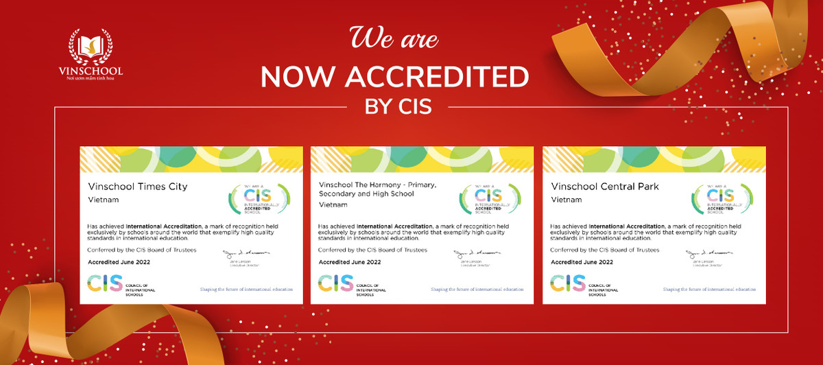 Vinschool the Harmony, Vinschool Times City và Vinschool Central Park đạt giám định CTS Vinschool the Harmony, Vinschool Times City va Vinschool Central Park dat giam dinh CTS