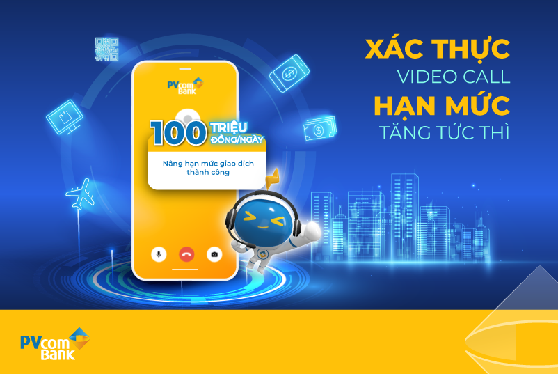 PVcomBank nang han muc giao dich len 100 trieu dong/ngay