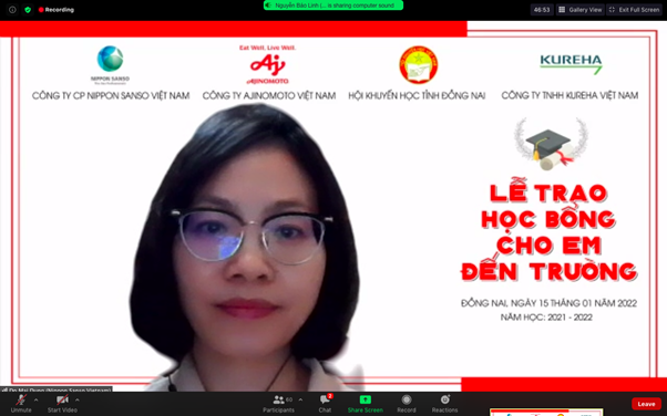 Ajinomoto to chuc le trao hoc bong truc tuyen “Cho em den truong” lan thu 18-Hinh-2