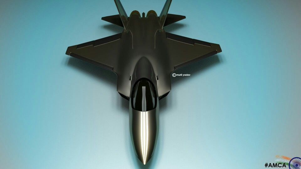 Truyền thông Mỹ khẳng định Ấn Độ sẽ không sử dụng HAL AMCA để đối đầu với Mỹ mà thậm chí sẽ mua động cơ từ Mỹ để đối đầu với Trung Quốc. Tuy nhiên phía Mỹ cũng khẳng định, HAL AMCA hoàn toàn không "có cửa" khi đối đầu với F-22 Raptor bất kể nó sử dụng động cơ nào đi chăng nữa. Nguồn ảnh: AMCA.