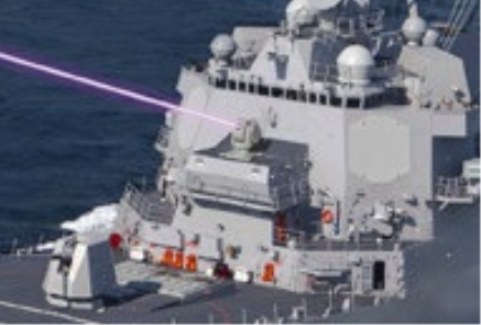 Ảnh chiến hạm USS Portland mang theo tổ hợp thuộc chương trình Công nghệ Laser rắn Hoàn thiện (SSL-TM) được tài khoản WarshipCam đăng trên Twitter.
