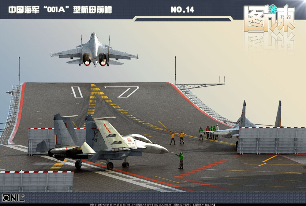 Trên lý thuyết, với độ giãn nước lớn như vậy số lượng máy bay mà tàu sân bay Sơn Đông mang theo được phải tương đối lớn, lên tới trên 50 chiếc. Tuy nhiên trên thực tế, tàu sân bay này chỉ mang theo được tối đa 40 máy bay các loại. Nguồn ảnh: Sina.