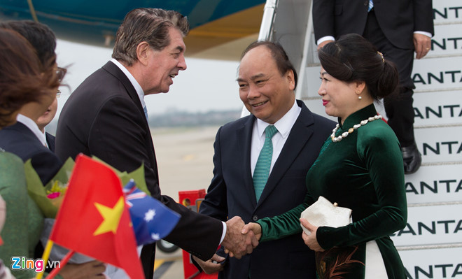 Thủ tướng Nguyễn Xuân Phúc đến Sydney dự hội nghị đầu tiên giữa ASEAN và Australia. Ảnh: Thanh Tuấn.
