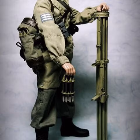 Fliegerfaust cùng ống tiếp đạn bao gồm 9 quả tên lửa cỡ nhỏ 20mm và không có cánh ổn định đường bay của nó. Nguồn ảnh: Iconi.