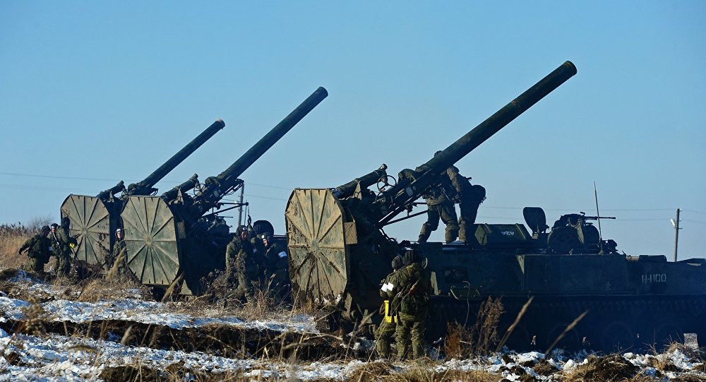 So với phiên bản gốc, cối tự hành 2S4 Tyulpan có khả năng tăng tầm bắn lên tới 20.000 mét nhờ sử dụng đạn tăng tầm. Có thể khẳng định, đây chính là khẩu cối nguy hiểm bậc nhất trên thế giới hiện nay. Nguồn ảnh: Sputnik.