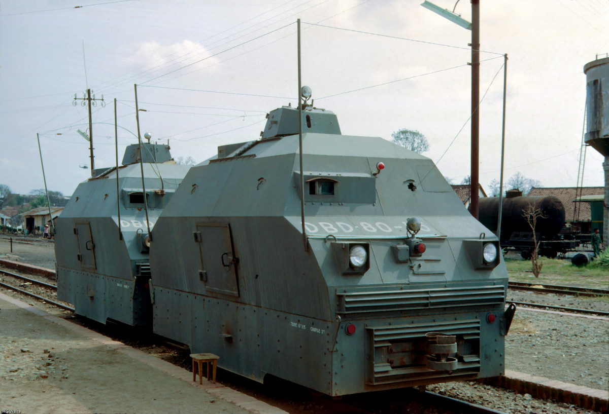 Đoàn tàu hỏa bọc thép ở ga Sài Gòn, ảnh chụp năm 1967. Nguồn ảnh: Flickr.