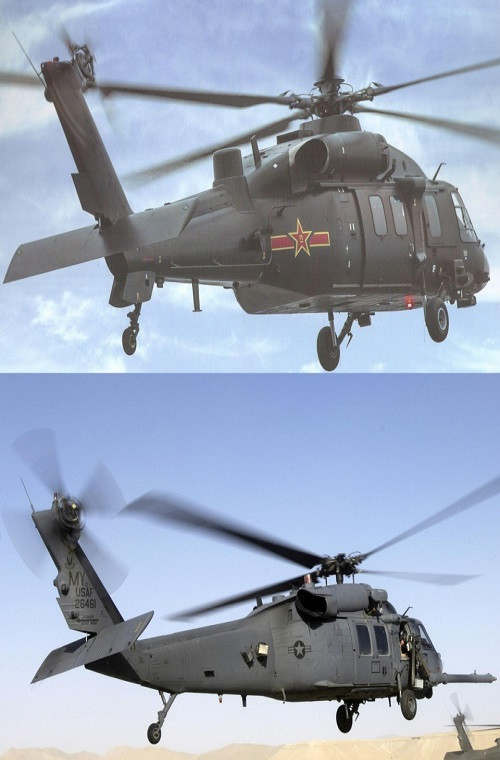 Theo như những gì Trung Quốc tuyên bố Z-20 là dòng trực thăng vận tải đa năng do nước này tự thiết kế và chế tạo theo các công nghệ trong nước, nhưng thực tế lại không phải vậy khi nguyên mẫu chính thức của dòng trực thăng này không khác gì một chiếc UH-60 của Mỹ ngoại trừ một số chi tiết bên ngoài. Hình ảnh nguyên mẫu Z-20 và một chiếc UH-60 để ta có thể so sánh.