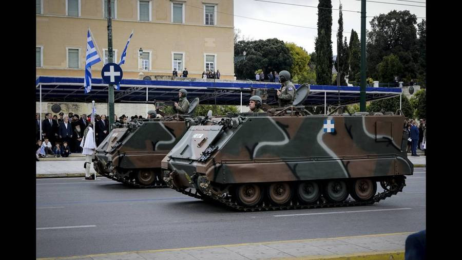 Tăng thiết giáp Hy Lạp vẫn sử dụng loại thiết giáp M113 trong các nhiệm vụ thường trực chiến đấu. Nguồn ảnh: Sina.