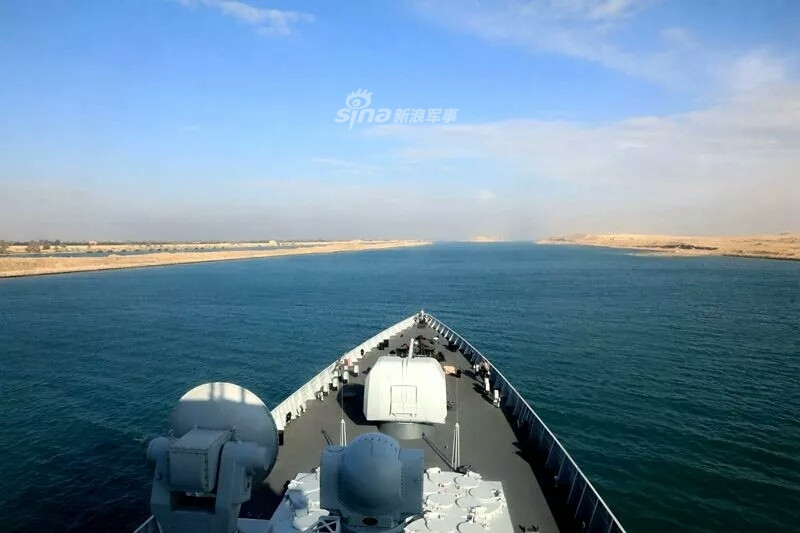 Hình ảnh tàu chiến Trung Quốc trên vùng biển châu Phi thuộc khu vực vịnh Aden. Nguồn ảnh: Sina.