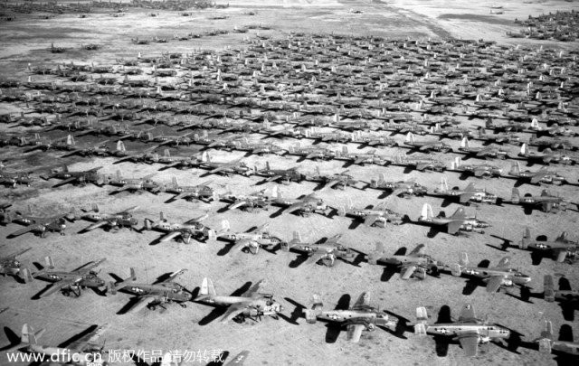 Thậm chí một vài máy bay bị loại bỏ ngay cả khi nó vừa ra khỏi nhà máy mà chưa kịp tham chiến bất cứ một trận nào vì các dây chuyền sản xuất công nghiệp ở Mỹ vẫn còn tiếp tục hoạt động tới tận cuối năm 1945. Nguồn ảnh: Warhistory.