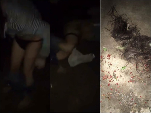 Tuy nhiên, đoạn clip được chia sẻ trên mạng cho thấy bà có hành động xông vào lột quần áo cô nhân tình. Tại hiện trường cũng vương vãi nhiều tóc và ớt tươi được cho là hậu quả kinh hoàng của màn đánh ghen - Ảnh cắt từ clip Tuy nhiên, đoạn clip được chia sẻ trên mạng cho thấy bà có hành động xông vào lột quần áo cô nhân tình. Tại hiện trường cũng vương vãi nhiều tóc và ớt tươi được cho là hậu quả kinh hoàng của màn đánh ghen - Ảnh cắt từ clip