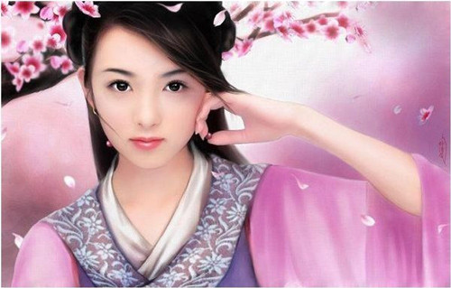 Tương truyền Đặng Thị Huệ mắt phượng mày ngài, thắt đáy lưng ong. Khi mới được tuyển vào cung chỉ là một nữ tì làm các việc hầu hạ khổ nhọc. Một hôm Tiệp dư Trần Thị Vịnh sai Đặng Thị Huệ bưng một khay hoa đến trước nơi chúa ngồi. Không biết cô nữ tì xinh đẹp có chiêu gì, nhưng sau lần gặp mặt định mệnh ấy, chúa Trịnh Sâm vô cùng si mê. Ảnh minh họa.