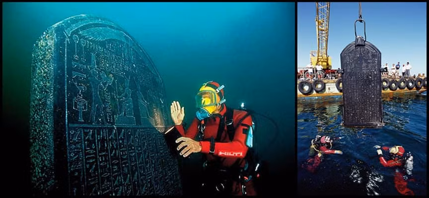 Năm 2000, Franck Goddio phát hiện tàn tích thành phố cảng Heracleion hay còn gọi Thonis - một trong những trung tâm thương mại quan trọng nhất vùng Địa Trung Hải - nằm sâu 46 m dưới đáy biển ở phía tây cảng Aboukir, cách bờ biển Ai Cập khoảng 6,5 km. Đây là một phát hiện gây sốc, chấn động giới khảo cổ. Thành phố này được cho là hình thành vào thế kỷ thứ 8 TCN và bỗng nhiên mất tích bí ẩn vào thế kỷ thứ 8 sau Công Nguyên.