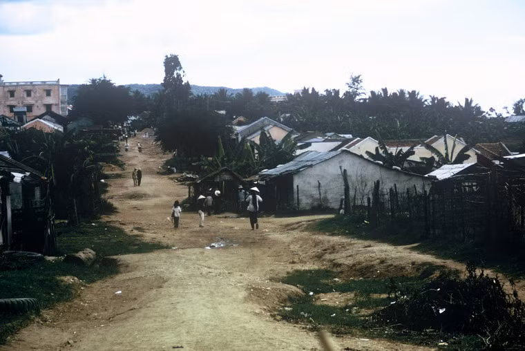 Một con đường làng ở Bình Định.