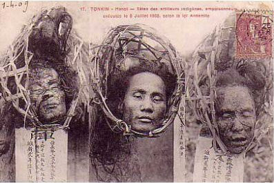 Bêu đầu phạm nhân nơi công cộng - một hình thức răn đe dân chúng.