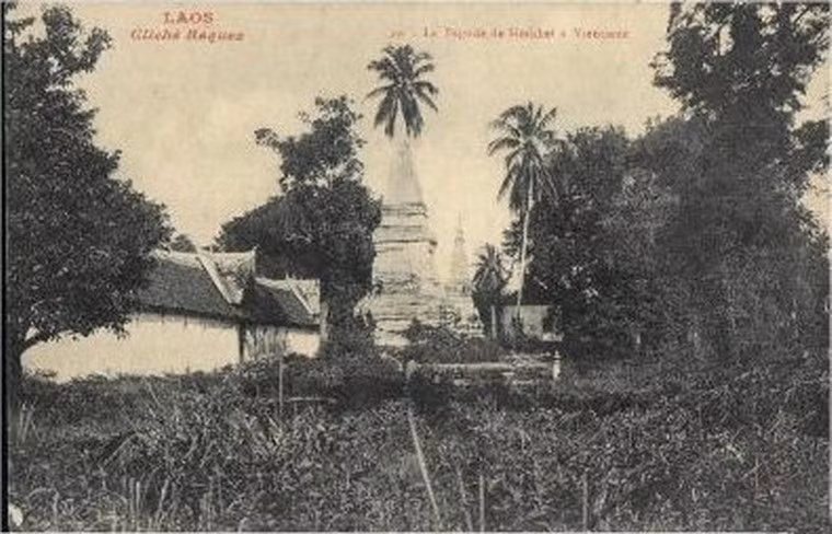 Một ngôi chùa ở Vientiane.