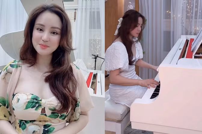 Khi có thời gian rảnh rỗi buổi tối, Vy Oanh chơi đàn piano, "ôn lại bài vở bỏ quên bao năm" vì muốn truyền năng lượng tích cực đến khán giả.