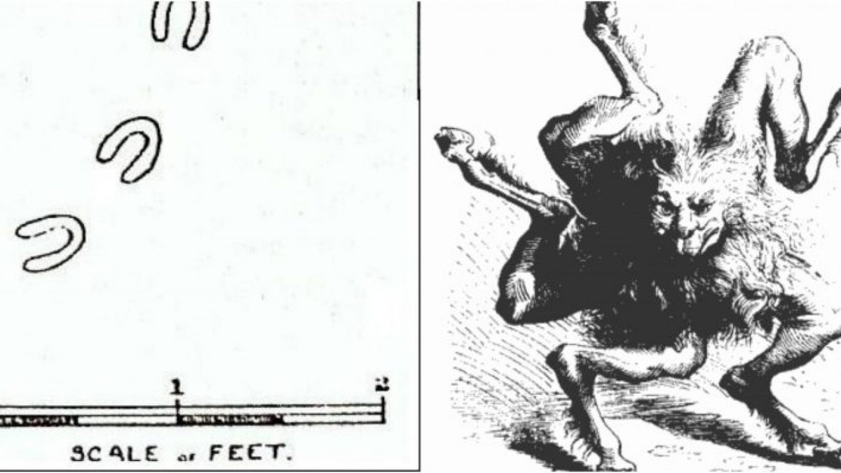 Sáng 9/2/1855, người dân ở Đông Devon, Anh không khỏi bất ngờ, thậm chí lo lắng, sợ hãi khi nhìn thấy một số dấu chân nghi của quỷ dữ ở nhiều nơi.