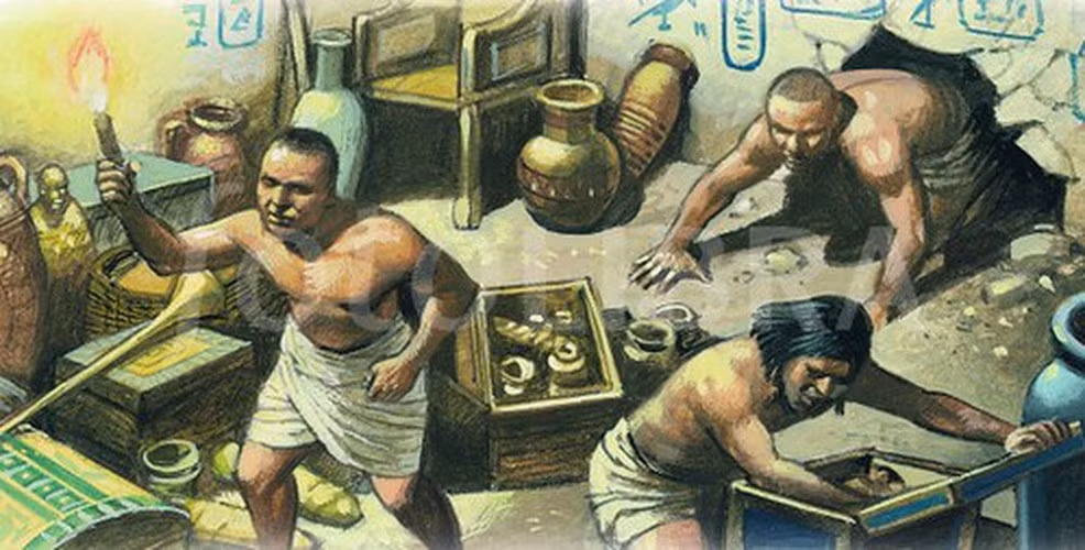 Do đó, dù chưa vơ vét được toàn bộ đồ tùy táng giá trị thì những kẻ trộm mộ cũng phải nhanh chóng thu dọn và rời đi trước khi bị người khác phát hiện hành vi phạm pháp.