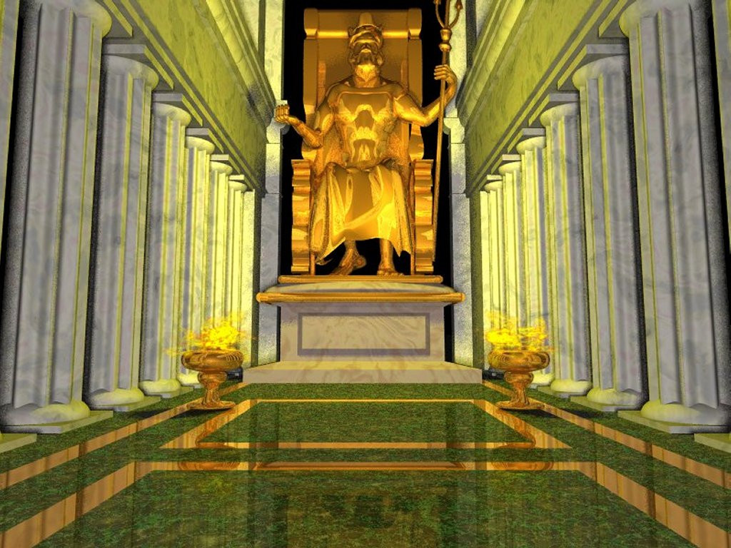 Trong đó, đền thờ thần Zeus ở chân núi Olympus nổi tiếng nhất. Công trình này được xây dựng theo kiến trúc dạng cột, có chiều dài 64m, chiều rộng 27m và chiều cao 30m.