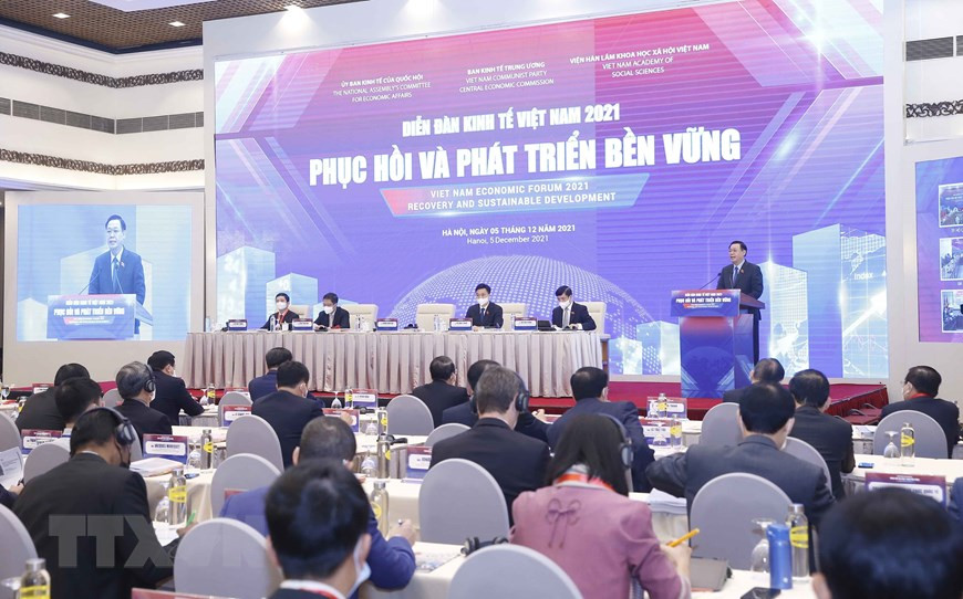 Chủ tịch Quốc hội Vương Đình Huệ phát biểu. (Ảnh: Doãn Tấn/TTXVN)