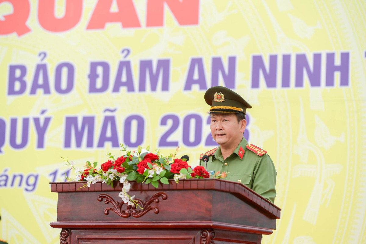 Phát biểu tại buổi Lễ, Thượng tá Bùi Quang Bình, Giám đốc Công an tỉnh Hải Dương, yêu cầu, nhiệm vụ đặt ra đối với lực lượng Công an trong đợt ra quân lần này rất nặng nề, nhiều khó khăn nhưng cũng rất vinh quang.