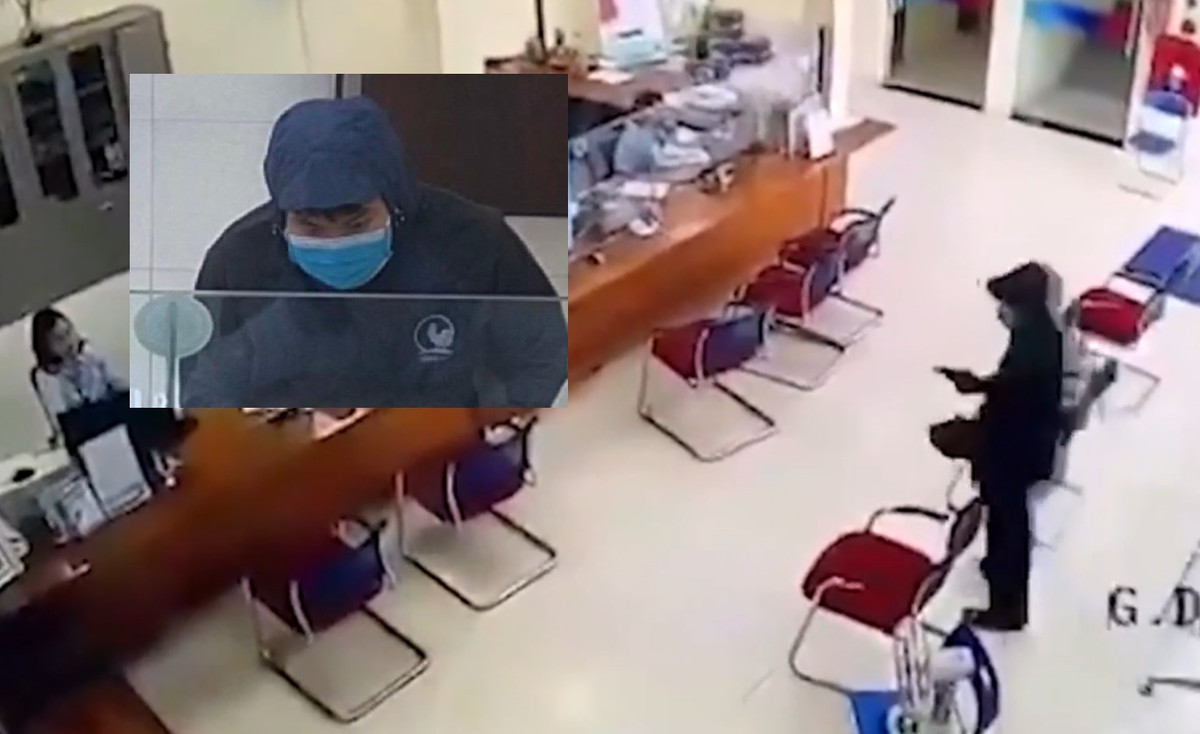 Cuop ngan hang o Thai Nguyen gan 700 trieu, ten cuop voi mang tra no
